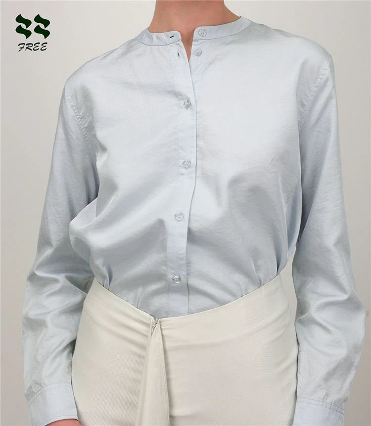 Classic round neck women blouse