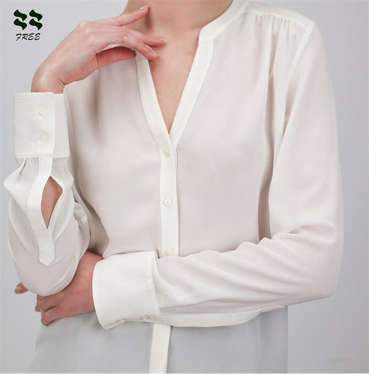 Luxury Silk Crepe De Chine Long Sleeve Shirt